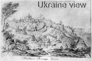 The Near Caves of the Kiev Pechersk Lavra. Sketch by the Dutch artist Abraham van Westerveldt  made in 1651.